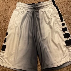 Nike elite white/ black fade gradient shorts small